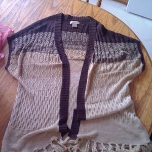 Art And Soul Two-Tone Knit Cardigan
